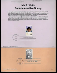 SP#138 F.D.C 6 Souvenir Pages #2442 Ida Wells  #2816 #2956 #3058 #3181 #3273 - Picture 1 of 3