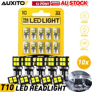 10X White WATERPROOF BRIGHT LED T10 194 168 W5W 14smd LIGHT BULB Globe Canbus - Picture 1 of 11
