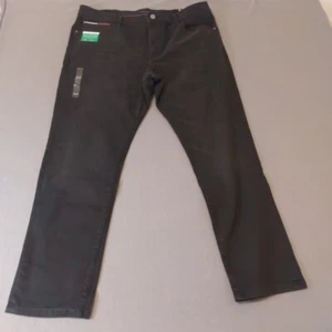 Neu mit Etikett Tommy Hilfiger Herren Jeans 38x30 Stretch Straight schwarz dunkle Waschung - Bild 1 von 15