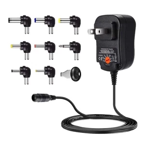 Adaptador de CA 12W Universal 3V-12V Adaptador de CA a CC 100-240Vv 50-60hz Multi Voltaje - Imagen 1 de 7