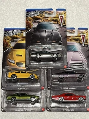 Pontiac Silver Series 66 GTO, Firebird, 06 GTO, 70 GTO Judge, Bonneville Hot Wheels Foto 1 de 4