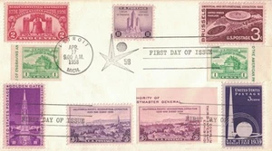 1958 FDC, #1104, 3c Internationale Ausstellung Brüssel, ohne Gütesiegel - gepflegte Kombi! - Bild 1 von 2