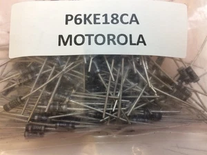 P6KE18CA MOTOROLA TVS DIODE 15.3VWM 25.2VC DO204AC 25 PIECES - Picture 1 of 1
