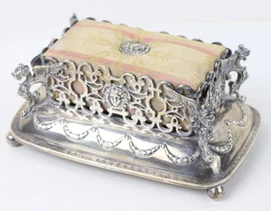 Large 1941 Birmingham sterling pin cushion - Picture 1 of 6