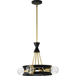 Nuvo Lighting 60/7864 Marsden Chandelier Matte Black - Picture 1 of 11