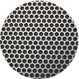 2x4' Black Mesh Metal Finish Grill w/ 3/16" Foam Staggered Holes Audiopipe - Picture 1 of 6