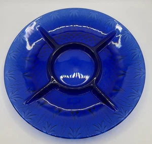 Avon Royal Sapphire Kobaltblau Geteilte Platte Relish Tablett - 10" - Bild 1 von 5