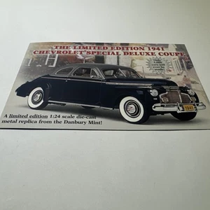Danbury Mint Brochure 1941 Chevy Special Deluxe Coupe LE Brochure ONLY - Picture 1 of 2