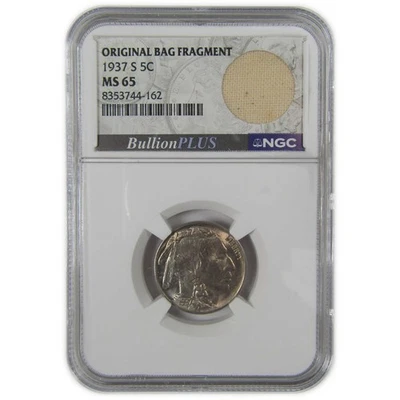 1937 S Indian Head Buffalo Nickel MS 65 NGC Bag Fragment SKU:I22655 - Image 1 of 4