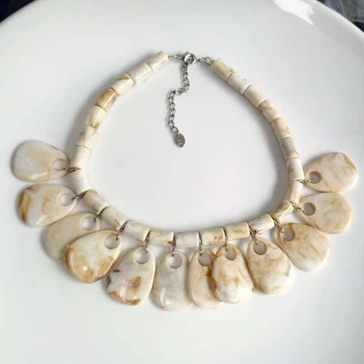 Nuevo collar babero de resina Zara de 16" elegante para mujer fiesta vacaciones joyas Foto 1 de 4