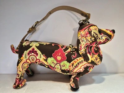 Fuzzy Nation Paisley Dachshund Shoulder Purse. - Image 1 of 4