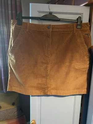 Next Tan Cotton Corduroy Size 18 A Line Skirt Pockets - Image 1 of 4