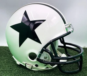 CUSTOM RIDDELL VINTAGE MINI FOOTBALL HELMET - DALLAS COWBOYS - Picture 1 of 9
