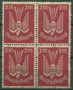 Deutsches Reich 1922 Flugpostmarke 216 a 4er-Block postfrisch - Picture 1 of 1