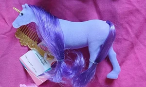 nuevo unicornio flocado recién fingiendo morado. . coleccionables - Imagen 1 de 6