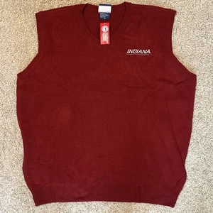 INDIANA HOOSIERS PULLOVER WESTE 100% Acryl Cadre Apparel DUNKELROT Gr. 2XL Vintage - Bild 1 von 4