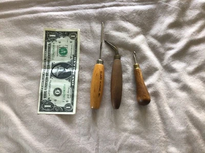 Used Rug Hooking Tools Wood Handles - Photo 1/4