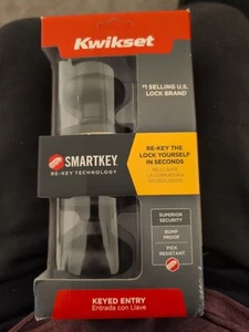 Kwikset Signature Series SmartKey Entry Knob Keyed Entry Matte Black 97402-737 - Picture 1 of 4