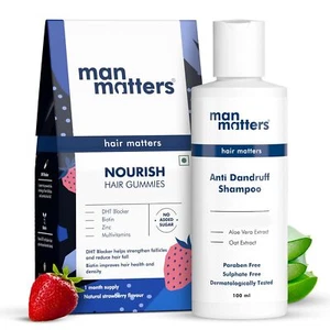 Uomo Matters Biotina Capelli Rubberes & Shampoo Antiforfora | Biotina, DHT Bloccante - Foto 1 di 6