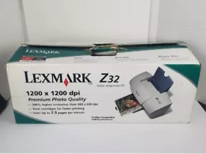 Vintage Lexmark Z32 Color Jet Printer 1200 dpi Photo Quality BRAND NEW OPEN BOX - Picture 1 of 7