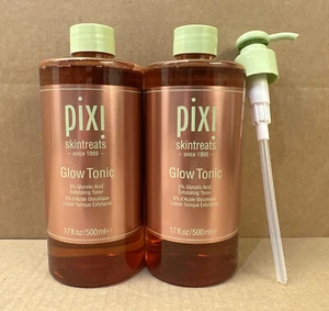 Pixi Skintreats Glow Tonic Glycolic Acid Exfoliating Toner BIG (2x500ml Bottles) - Picture 1 of 6