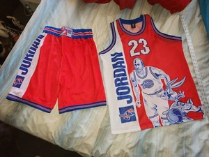 Vintage 1996 Michael Jordan Space Jam Official Gear Jersey & Shorts Large - Picture 1 of 10