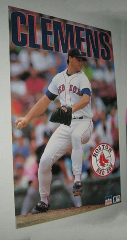 Original 1993 BOSTON RED SOX ROGER CLEMENS TEAM MLB LICENSED POSTER Cover