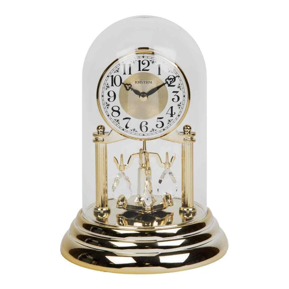 Rhythm Gold Anniversary Quartz Clock with Crystals CRG120NR18 - Image 1 of 1