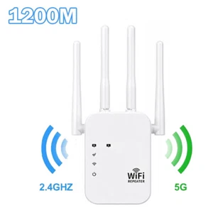 1200 Mbps WLAN Repeater Router Range Wifi Signal Verstärker Access Point-Booster - Bild 1 von 12