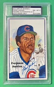 2012 HA ART OF BASEBALL FERGIE JENKINS AUTO PEREZ STEELE 6/10 PSA/DNA 8 - Picture 1 of 2