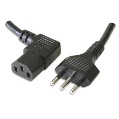 Manhattan Cavo alimentazione C13 F angolato a spina italiana 1,8 mt nero