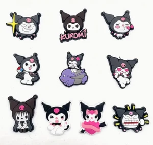 SANRIO KUROMI SHOE CHARMS FOR CROCS-SET OF 10-NEW! - Picture 1 of 2
