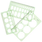  3 Pcs Ellipse Template Drawing Stencils Drafting Ruler Student
