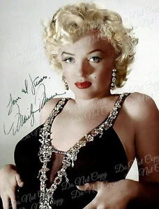 Foto Marilyn Monroe attrice sexy modella cantante pin-up firmata a caldo ristampa 8x10 - Foto 1 di 1