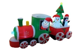 Gonfiabile Trenino Di Natale 260cm Decoro Addobbi Natale Natalizio Esterno sus - Foto 1 di 1