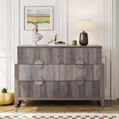 Modern 6 Drawer Dresser for Bedroom Chest of Drawers Closet Storage Organizers - Image 1 of 4