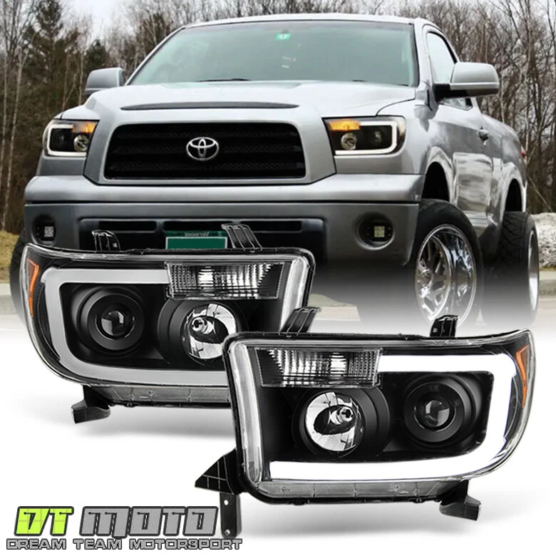 Faros proyectores LED Sequoia SMD negros para Toyota Tundra 2007-2013 2008-2017 Foto 1 de 4