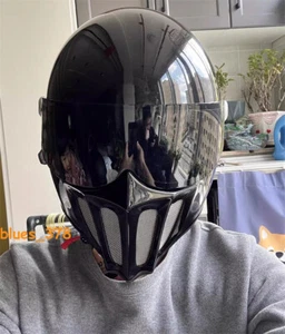 Vintage German Motorcycle Full Face Helmet Goggles Anti-fog fiberglass helmet - Picture 1 of 28