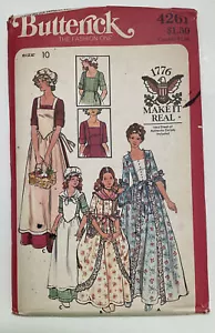 Patrón de Butterick 4261 Niños 10 Colonial Bicentenario Disfraz Pradera de Colección - Imagen 1 de 2