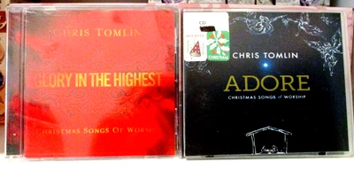 2 CD Lot CHRIS TOMLIN Christian Christmas Glory in the Highest (sealed!) / Adore Foto 1 de 2