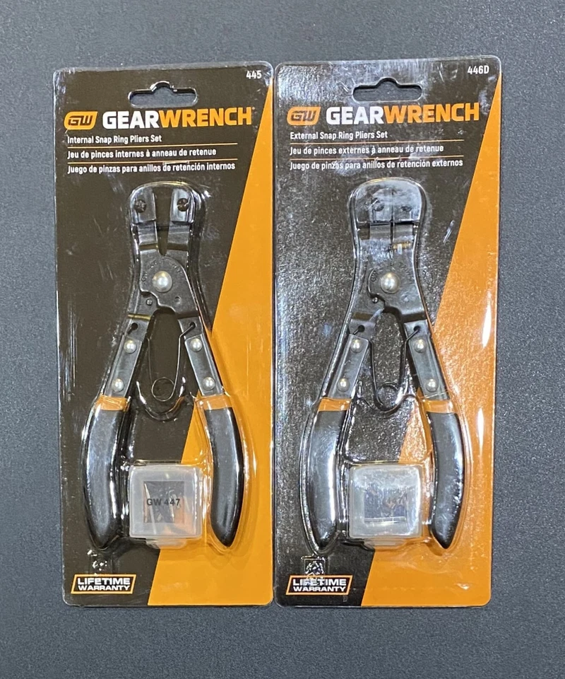 Conjunto de alicates de anel de pressão interno e externo chave de engrenagem GW-445 GW-446D GW-447 - Imagem 1 de 1