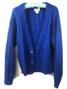 Damen S Small Pullover Strickjacke Mohair Mischung Vintage Hong Kong Oversized - Bild 1 von 6