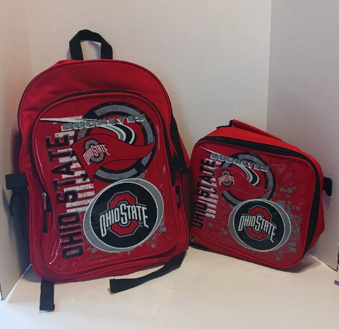 Ohio State Buckeyes Bookbag Backpack And Matching Lunch Cooler Cover