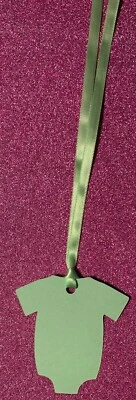 30-100 Bodysuits Camisa em Forma de Chuveiro de Bebê Etiquetas Favoritas Fita Incluída 2,5" H - Imagem 1 de 2