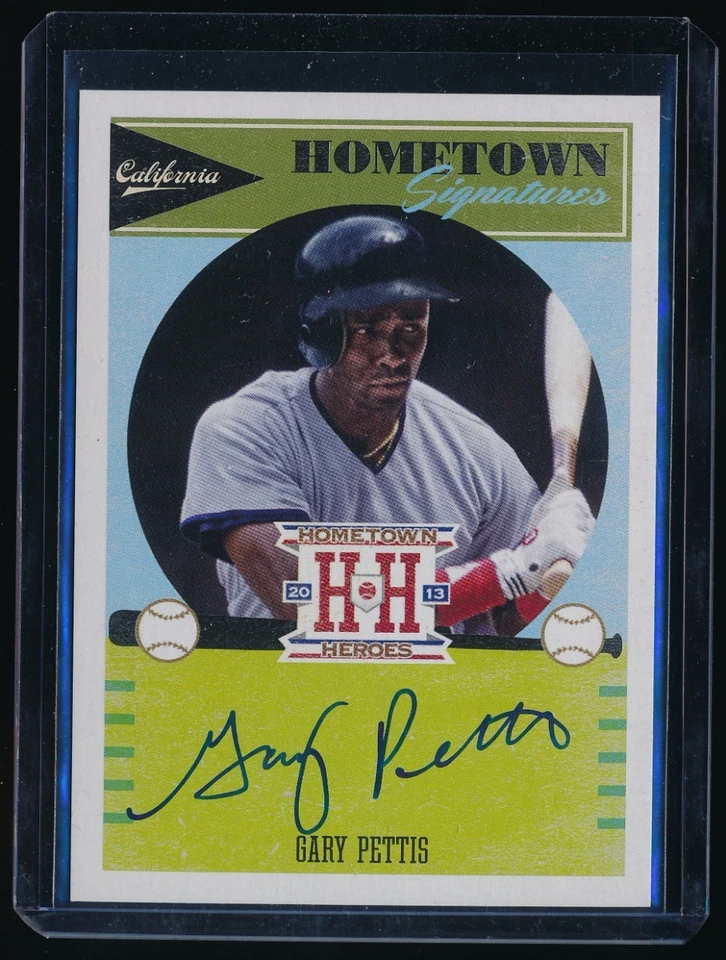 GARY PETTIS 2013 HOMETOWN HEROES HOMETOWN SIGNATURE AUTO *CALIFORNIA ANGELS* - Image 1 of 1