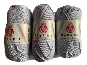 Acero lana Mama Mia 100% algodón mercerizado algodón lote 3 colores 1910 Crotia - Imagen 1 de 12