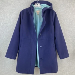 CHICO'S Mantel mit Kapuze Damen 1/M dunkelblau gefüttert Knöpfe - Bild 1 von 18