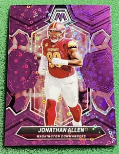 2024 Panini Mosaic Jonathan Allen Purple Disco No Huddle Prizm #'d 12/50 - Picture 1 of 5