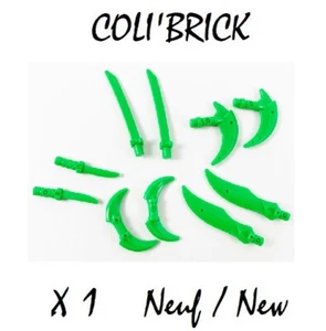 Lego 37341 - Minifig Weapon Hooks Knives Swords 10 in Bag - Bright Green - NEW - Imagen 1 de 1