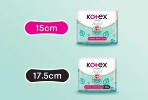 KOTEX Liners Herbal Anti-Bacterial Ultra Thin 15 / 17.5cm - Picture 1 of 9
